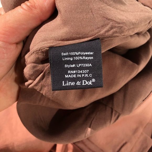 🌸3/$30🌸 LINE & DOT Ali Paperbag Brown High Waist Pants - Picture 9 of 12